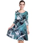 Design Art (design 23) Quarter Sleeve Waist Band Dress