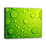 Green Water Drops Canvas 10  x 8  (Stretched)