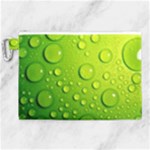 Green Water Drops Canvas Cosmetic Bag (XL)