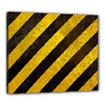 Black And Yellow Caution Canvas 24  x 20  (Stretched)