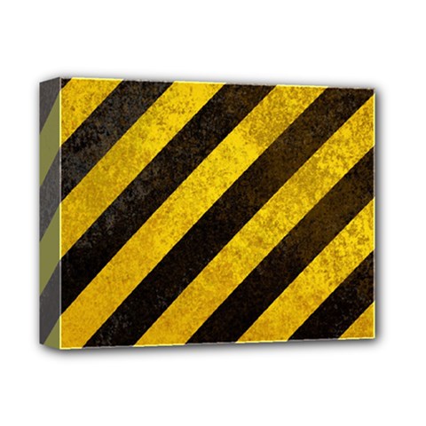 Black And Yellow Caution Deluxe Canvas 14  x 11  (Stretched) from ArtsNow.com