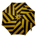 Black And Yellow Caution Hook Handle Umbrella (Medium)