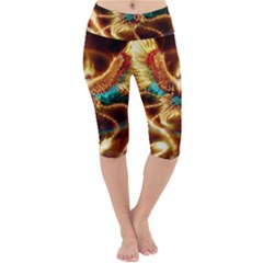 Lightweight Velour Cropped Yoga Leggings 