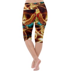 Lightweight Velour Cropped Yoga Leggings 