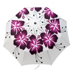 Pink Hawaiian Flower Folding Umbrella