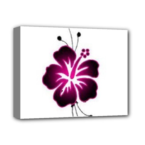 Pink Hawaiian Flower Deluxe Canvas 14  x 11  (Stretched) from ArtsNow.com