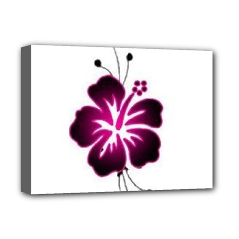 Pink Hawaiian Flower Deluxe Canvas 16  x 12  (Stretched)  from ArtsNow.com