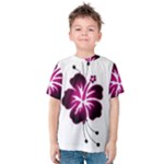 Pink Hawaiian Flower Kids  Cotton Tee