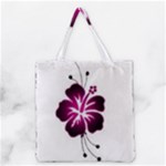 Pink Hawaiian Flower Grocery Tote Bag