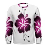 Pink Hawaiian Flower Men s Long Sleeve Tee