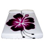 Pink Hawaiian Flower Fitted Sheet (Queen Size)