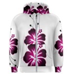 Pink Hawaiian Flower Men s Zipper Hoodie
