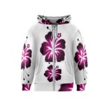 Pink Hawaiian Flower Kids  Zipper Hoodie