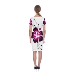 Classic Short Sleeve Midi Dress Back Classic Short Sleeve Midi Dress Back