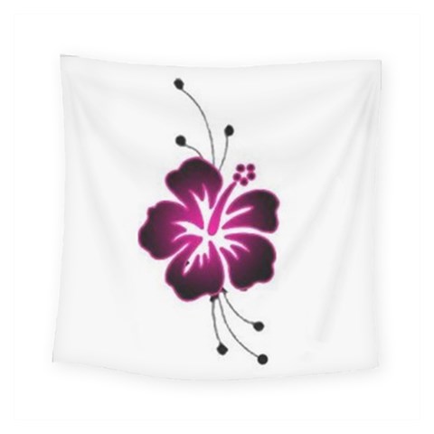 Pink Hawaiian Flower Square Tapestry (Small) from ArtsNow.com