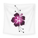 Pink Hawaiian Flower Square Tapestry (Large)