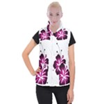 Pink Hawaiian Flower Women s Button Up Vest