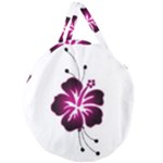 Pink Hawaiian Flower Giant Round Zipper Tote