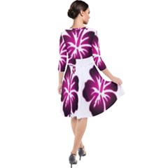 Quarter Sleeve Waist Band Dress 