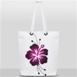 Pink Hawaiian Flower Full Print Rope Handle Tote (Small)