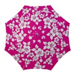 Pink Hawaiian Flowers Golf Umbrella