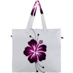 Pink Hawaiian Flower Canvas Travel Bag