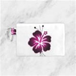 Pink Hawaiian Flower Canvas Cosmetic Bag (Small)