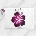 Pink Hawaiian Flower Canvas Cosmetic Bag (XL)