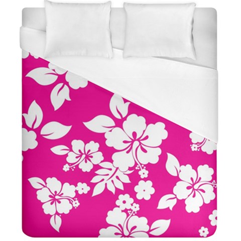 Pink Hawaiian Flowers Duvet Cover (California King Size) from ArtsNow.com