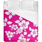 Pink Hawaiian Flowers Duvet Cover (California King Size)