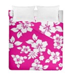 Pink Hawaiian Flowers Duvet Cover Double Side (Full/ Double Size)