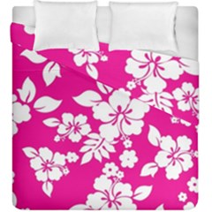 Pink Hawaiian Flowers Duvet Cover Double Side (King Size) from ArtsNow.com