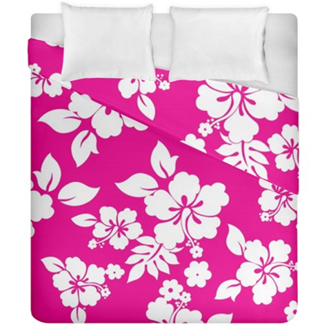 Pink Hawaiian Flowers Duvet Cover Double Side (California King Size) from ArtsNow.com
