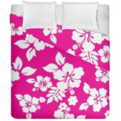 Pink Hawaiian Flowers Duvet Cover Double Side (California King Size) from ArtsNow.com