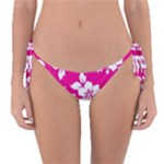 Pink Hawaiian Flowers Reversible Bikini Bottom