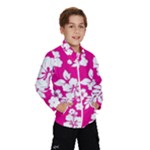 Pink Hawaiian Flowers Kids  Windbreaker