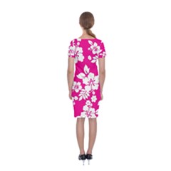 Classic Short Sleeve Midi Dress Back Classic Short Sleeve Midi Dress Back