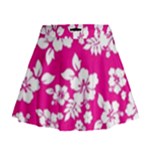 Pink Hawaiian Flowers Mini Flare Skirt