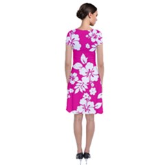 Short Sleeve Front Wrap Dress 