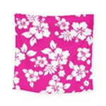 Pink Hawaiian Flowers Square Tapestry (Small)