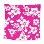 Pink Hawaiian Flowers Square Tapestry (Large)