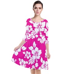 Quarter Sleeve Waist Band Dress 