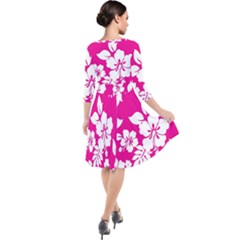 Quarter Sleeve Waist Band Dress 