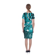 Classic Short Sleeve Midi Dress Back Classic Short Sleeve Midi Dress Back