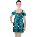 Design Art (design 15) Ruffle Cut Out Chiffon Playsuit