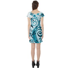 Short Sleeve Skater Dress Back Short Sleeve Skater Dress Back