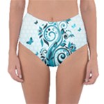 Design Art (design 13) Reversible High-Waist Bikini Bottoms