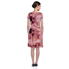 Short Sleeve Front Wrap Dress 