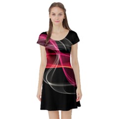 Short Sleeve Skater Dress Front Short Sleeve Skater Dress Front