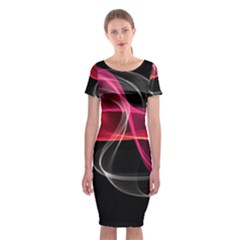 Classic Short Sleeve Midi Dress Front Classic Short Sleeve Midi Dress Front